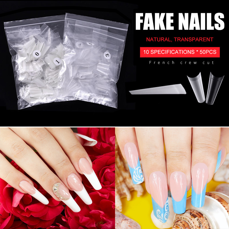 

500 Pcs Nail Tips DIY Art Breathable Professional for Nail Salon Women Lady KG66