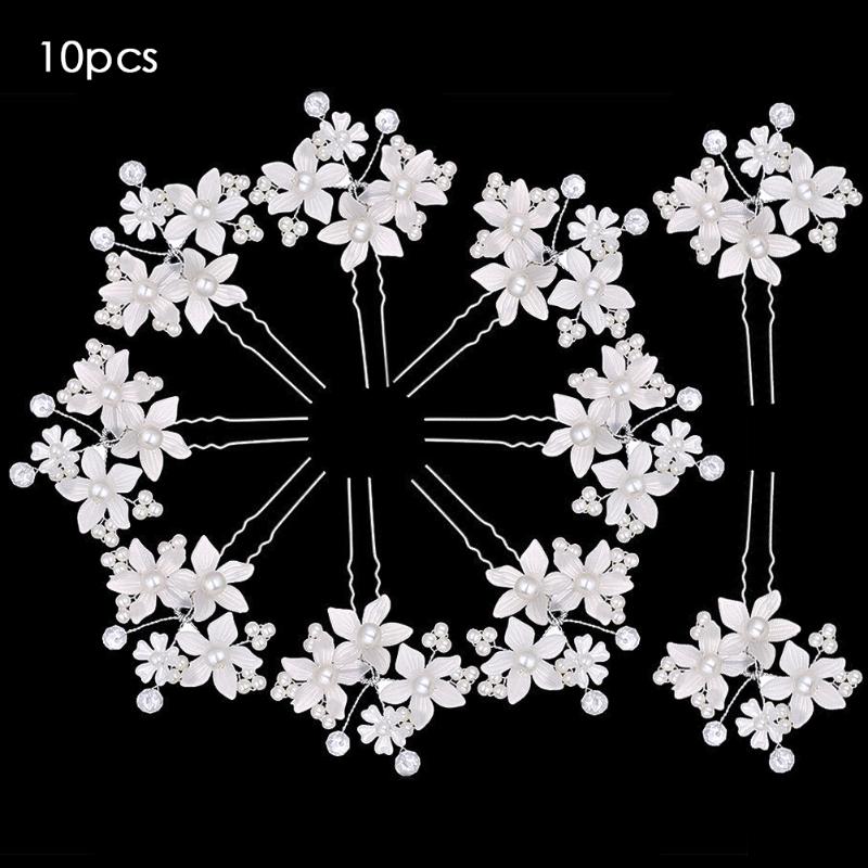 

10pcs Styling U Shaped Bride Party Stick Accessories Fashion Hair Clip Engagement Wedding Flower Hairpin