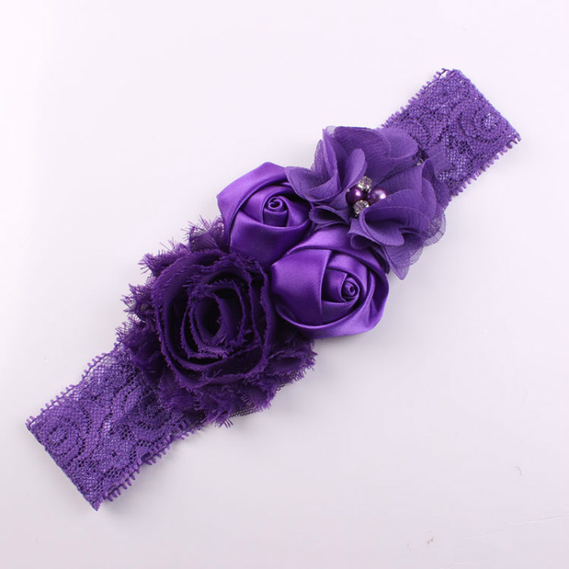 

Lace Infant Headband Chic Lace Flower Princess Girls Newborn Baby Shower Headwear Solid Bow Headdress for Toddler Hair Accessory, Beige