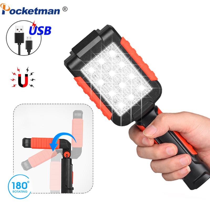 

5000LM portable lantern LED work light hook magnetic USB rechargeable waterproof car repair outdoor camping