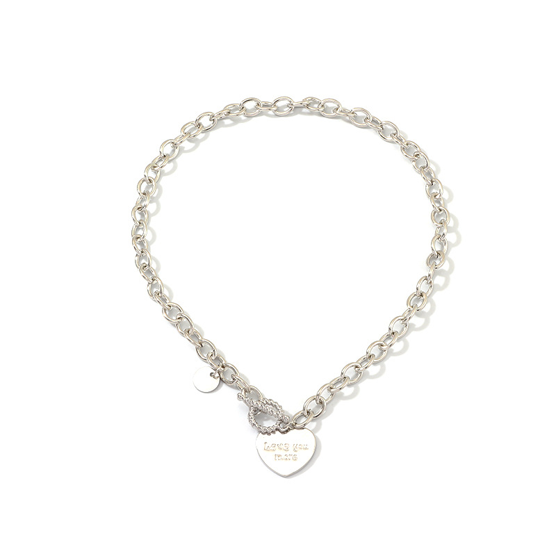 

Chokers Hip Hop Love Letter Fashion Choker Necklace For Women Jewelry Collares Friends Chains Accessories Aesthetics Suspension XL10163
