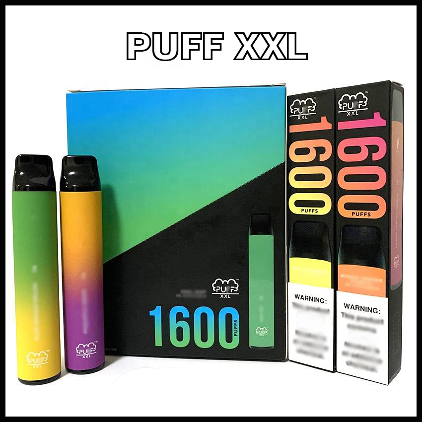 

wholesale Puff XXL Disposable Electronic Cigarettes Vape Pen 1600 Puffs Device empty Pre-filled Vapors e Cigs System Starter Kit With Valid Scratch bangxxl