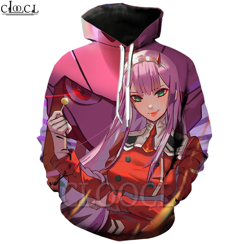 

CLOOCL Anime Darling In The Franxx Zero Two Hoodie 3D Print Funny Hooded Coat Sweatshirt Men Clothing Long Sleeve Unisex Couples Pullovers