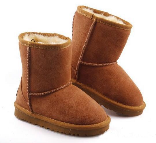 

HOt sell Brand Children Snow boots Girls Winter Warm Ankle Toddler Boys Shoes Kids Boot Children's Plush Warm Shoe, Rose red