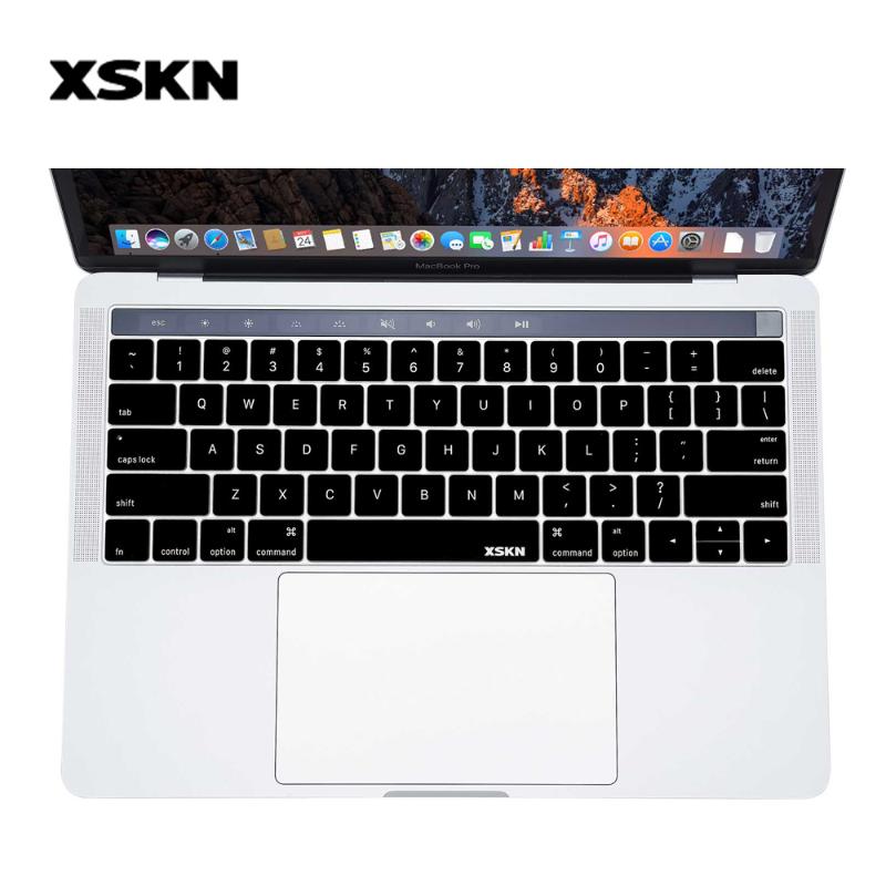

XSKN Touch Bar Sticker and English Silicone Keyboard skin for Pro 13 (A1706 A1989) & Pro 15 (A1707 A1990) with Touch ID