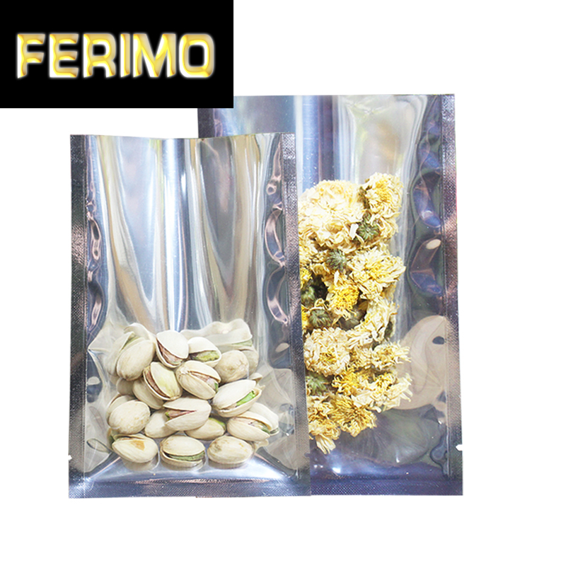 

200 pcs Small Size Heat Seal Smell Proof Clear & Foil Bags,Transparent and Foil Pouches Bag Free Shipping Width 5cm to 15cm