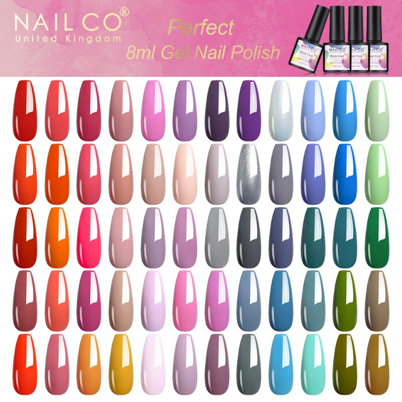 

NAILCO 8ml Gel Nail Polish Varnish Stylish Color Lucky Glitter Gel Nails lakiery hybrydowe Esmalte DIY Nail Kit Soak Off Gellack, 4021