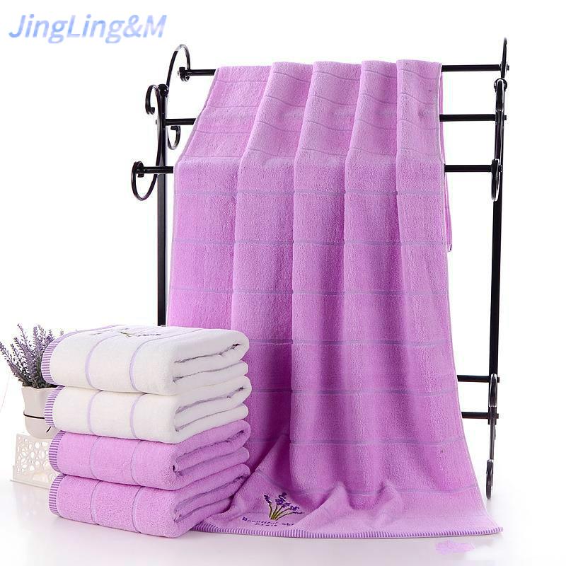 

Towel Bath Towel, Pure Cotton, Thick, Lavender Yarn-dyed, Water-absorbing And Quick-drying, Suitable For Household Daily Use, El, Green white