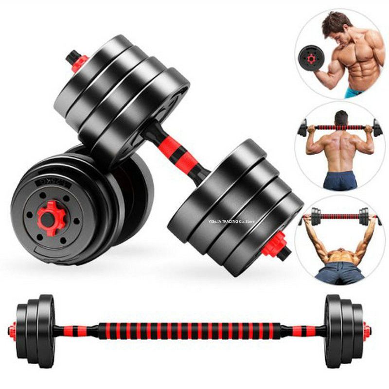 

Home/Gym 30KG Dumbbell Set Fitness Biceps Exercise Training Dumbell/Barbell, Adjustable Hand Men Women for Weight Lifting Traing, Black