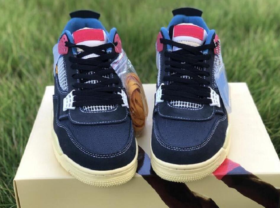 

New 4 SP Union LA Guava Sail White Basketball Shoes Denim TS Court Purple University Orange Trainer What The Cool Rasta Sports Sneaker, Color-1