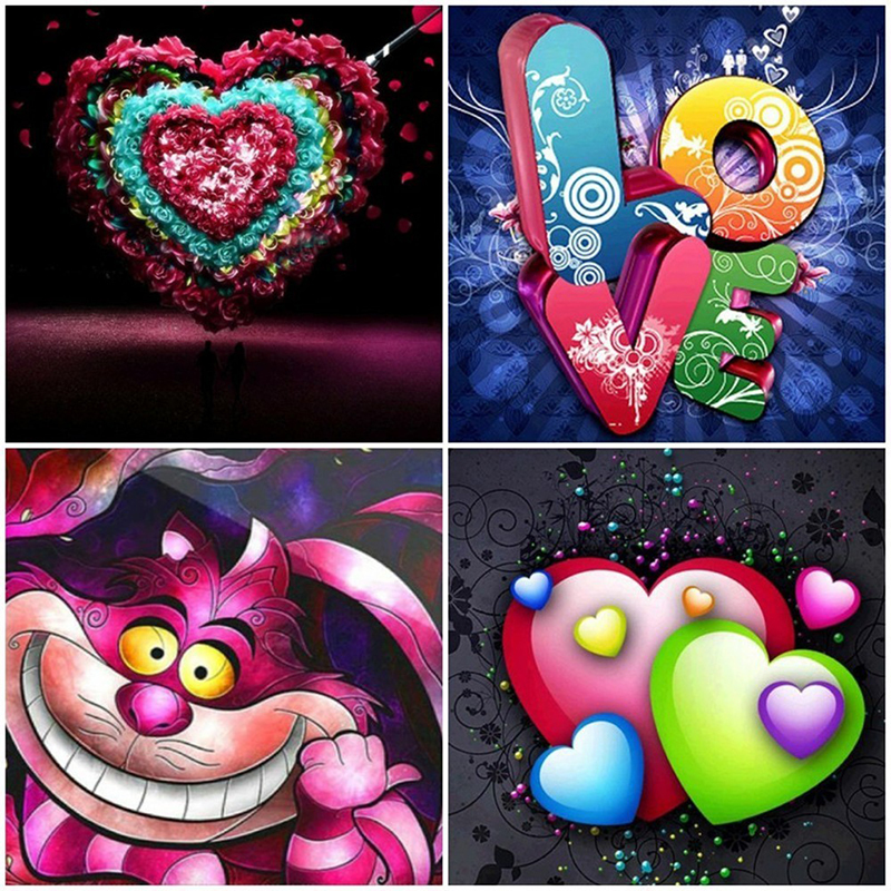 

5D DIY Full Square Diamond Painting Cartoon Love Diamond Embroidery Cross Stitch Rhinestone Mosaic Decor Home Gift
