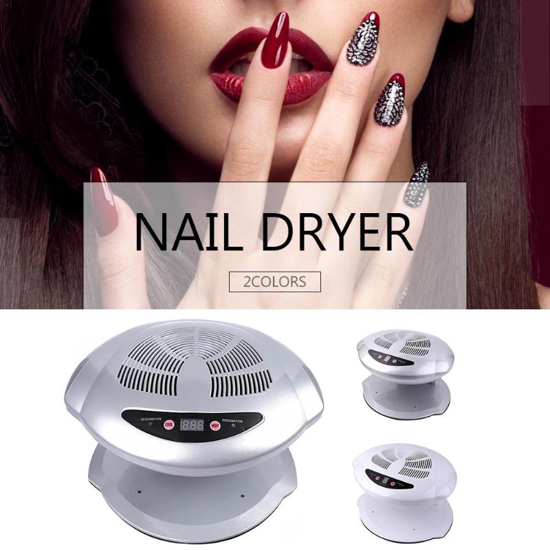 

220V Auto Induction Sensors Nail Dryer Warm & Cool Wind UV Gel Polish Varnish Drying Manicure Blower For Both Hands And Toes, Gray eu