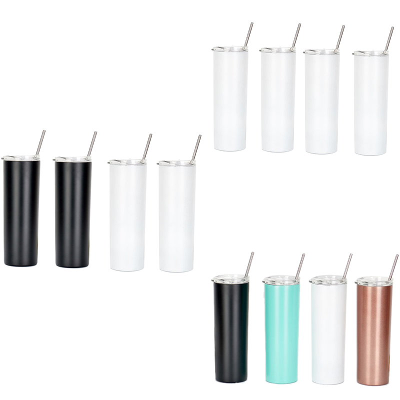 

4 Pieces) 20Oz Stainless Steel Double Insulated Mug with Lid and Metal Straw