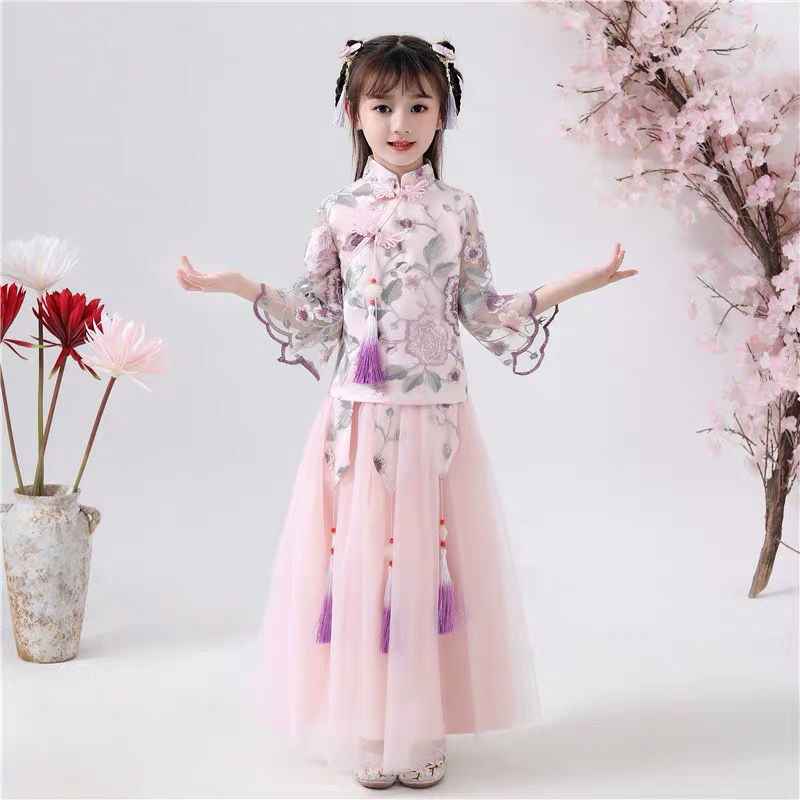 

Chinese National Costume Hanfu Fairy Ancient Hanfu Embroidered Dress Autumn Winter Plus Velvet Han Dynasty Performance Clothing