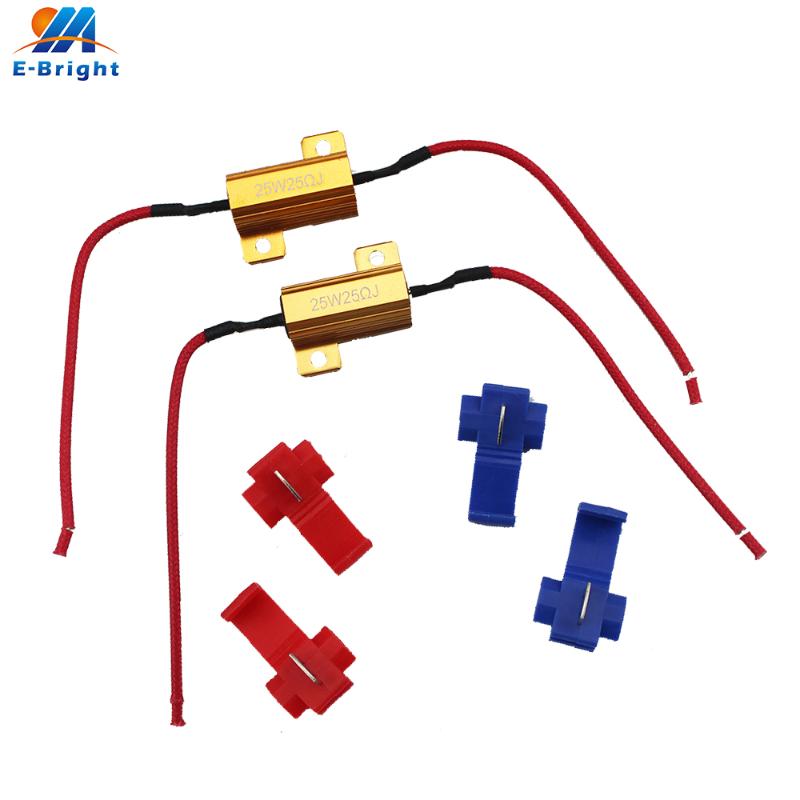 

25W Load Resistor Reverse Brake Turn Signal Light Fix Error Cancel Decoder Fast Flash Blinker Weerstand Canbus No error P21/5W