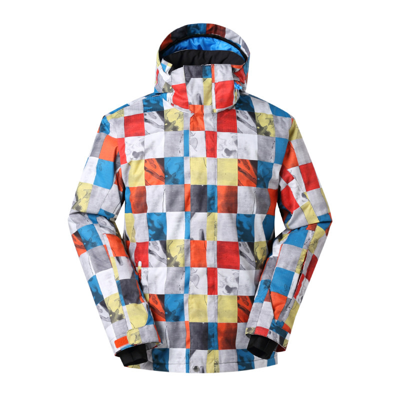 

GSOUSNOW winter outdoor warm windproof men' snow suit charge garment snowboard men' climbing skiing hooded jacket, As pic