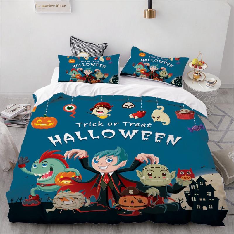 

Bedding King/Queen,3D Halloween Cartoon Bedding set for Kids/baby/children Duvet Cover Set Single,Quilt/Blanket Cover, Hw 912