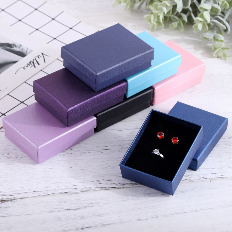 

Ring Earrings Necklace Jewelry set Boxes Paper Gift Packaging with Sponge wholesale Protection Packaging Display Christmas Box