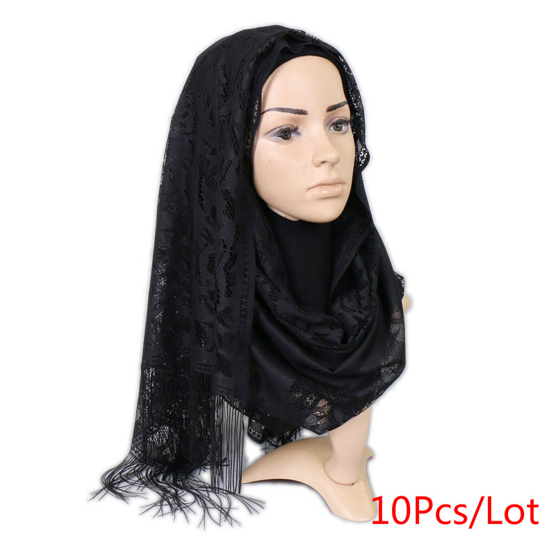 

2020 New Tassel Silk Women Scarf Female Shawl Fashion Long Hijab Wholesale 10Pcs/lot