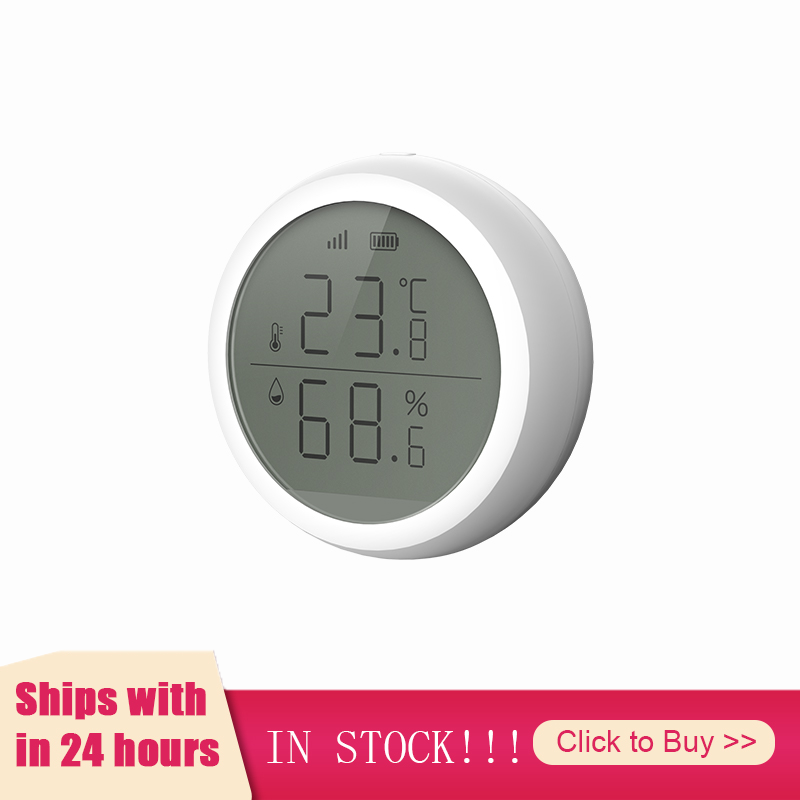 

Dropship Smart ZigBee Temperature And Humidity Sensor With LCD Screen Working With TuYa ZigBee Hub Battery-powered Smart Life