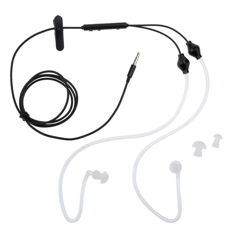 

3.5mm Plug Air Tube Anti-Radiation Earphone 2 Air Acoustic Tube Stereo Headset for for