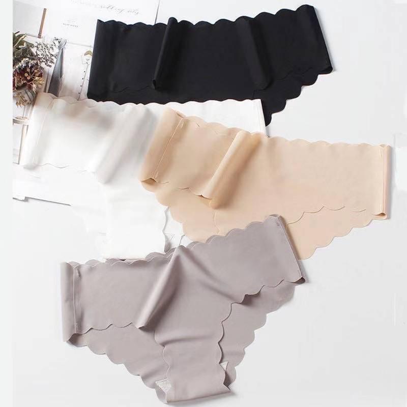 

Original Utral Thin Women Traceless Breathable Underpants Underwear Solid Color Comfortable Panty Lingerie Sexy Briefs Knickers, Black