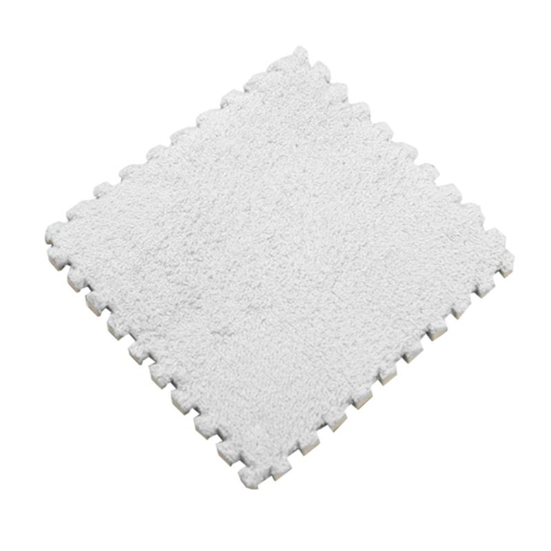 

1PC 30x30cm Carpet Home Puzzle Mat EVA Foam Velvet Carpet Children Playmat for Bedroom Living Room Home Decoration 5 Colors, Chocolate