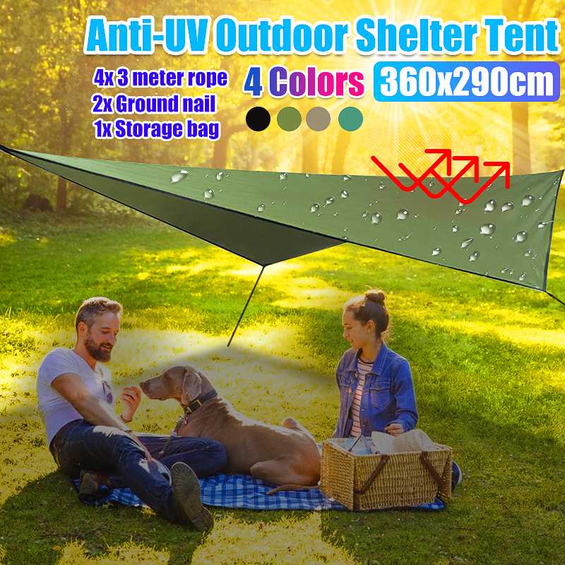 

Waterproof Sun Shelter Tent Tarp Anti UV Beach Tent Shade Outdoor Camping Hammock Rain Camping Sunshade Awning Canopy