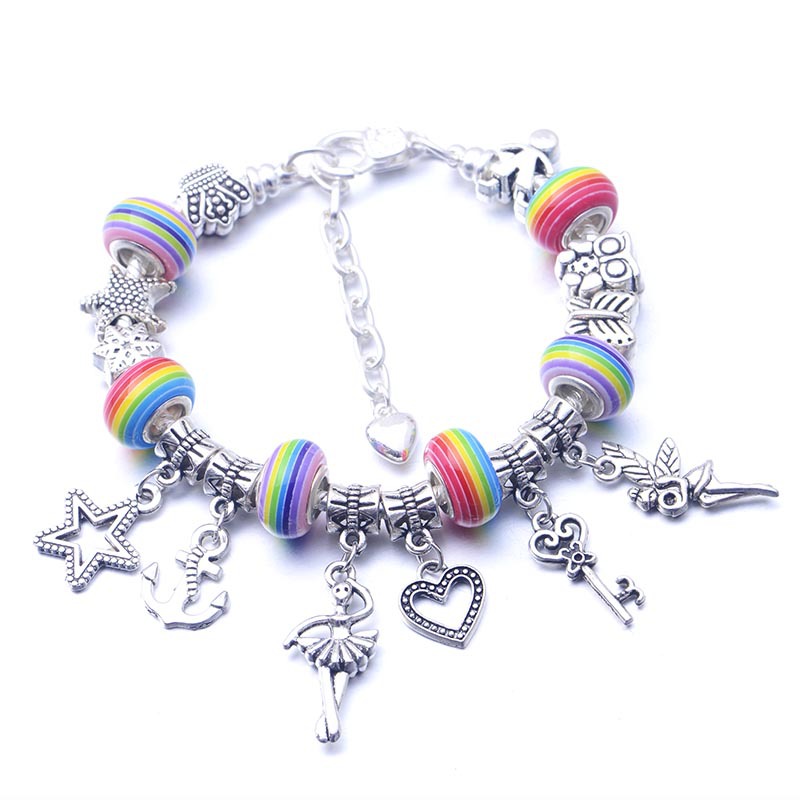 

2020 New Simple Lady Personality Fruit Rainbow Panjia Charm Bracelet Trinkets