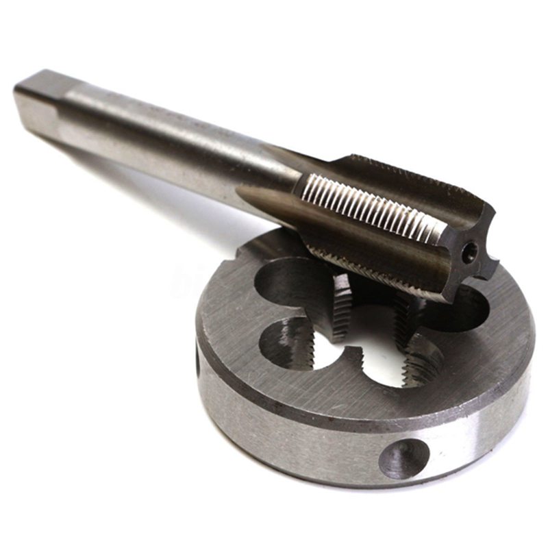 

2pcs 1/2-28 UNEF Hand Tap + Round Die Set HSS Right Hand Tapping Tap Tool