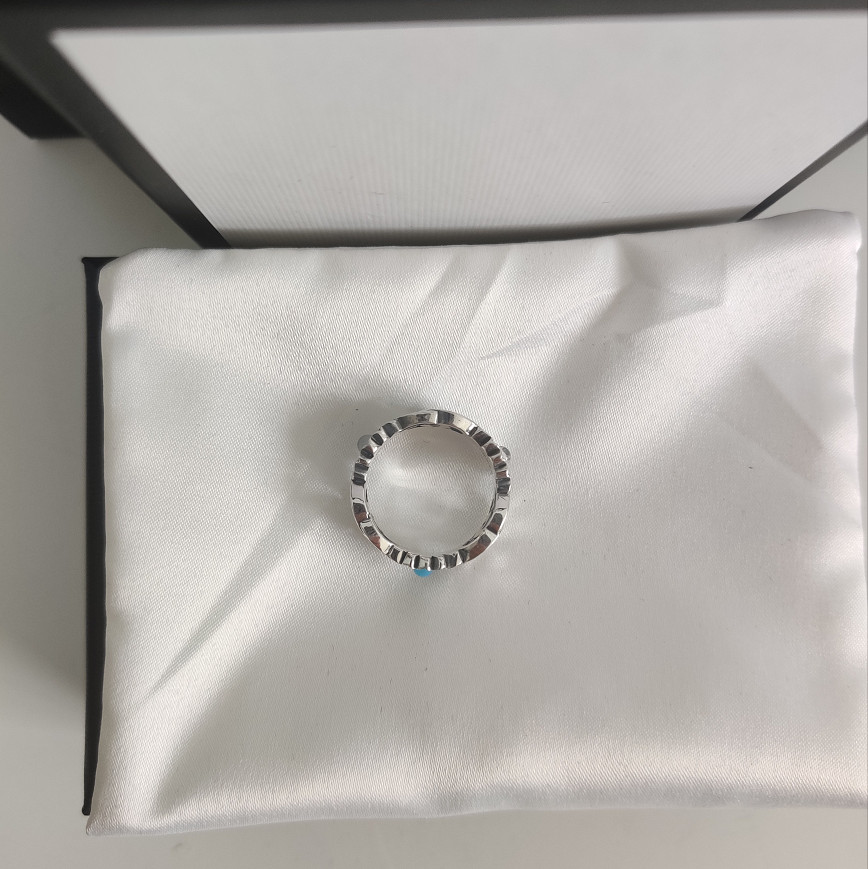 

925 Sterling Silver Ring Top Luxury Designer Quality Charm Rings For Couple Jewelry Supply