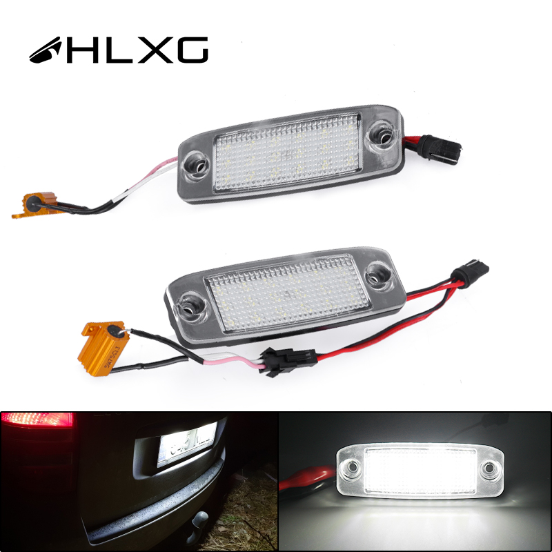 

hlxg 2Pcs 12V LED Number Plate Lamp Bulb Kit For Sonata YF 10MY GF 10 White Canbus License Plate Lights For Kia Sportage, As pic
