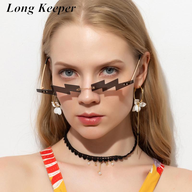 

2020 Fashion Rimless Sunglasses Women Men Vintage Small Punk Sun Glasses Female Cat Eye Shades lentes de sol mujer