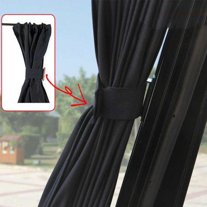 

A2PCS 50cm Auto Car Protection Window Curtain Sun Shade With Suction Cup Black Universal Car Sunshade Sunscreen Block Curtain