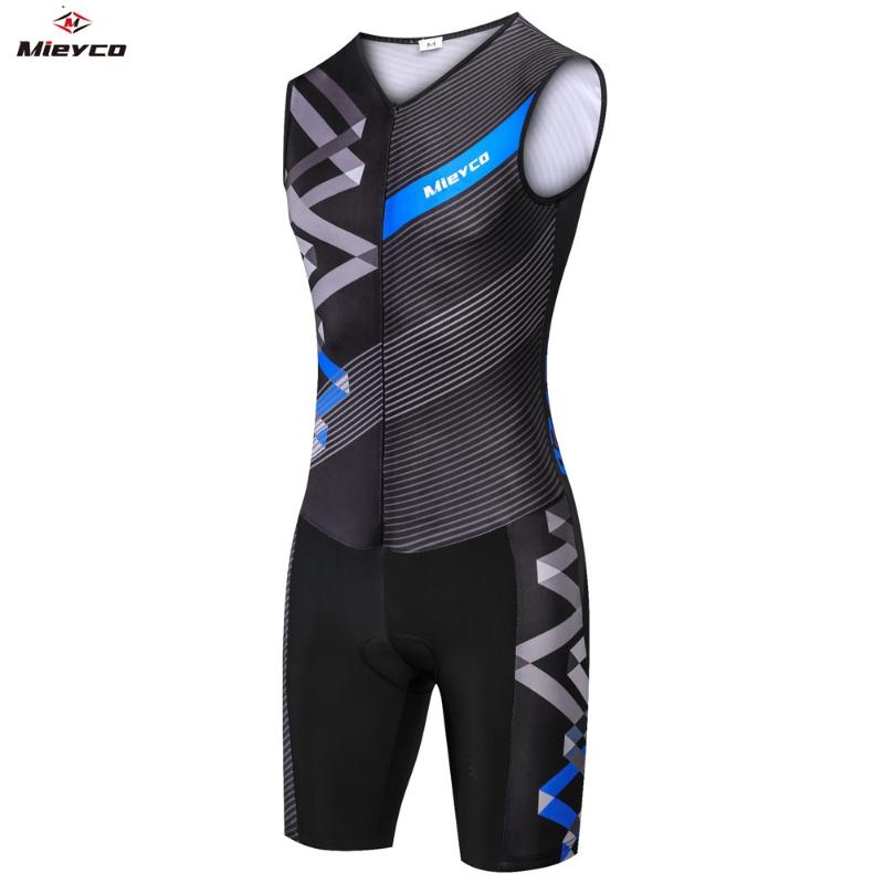

Triathlon Suit Sleeveless Cycling Jersey Summer Men's Set Bicycle Jumpsuit Maillot Cycling Ropa ciclismo Set Swimmsuit
