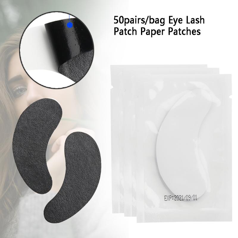 

50pairs/bag Black Eyelash Extension Eye Lash Patch Gel Pads Make Up Home Sticker Wraps Tools Professional Tips