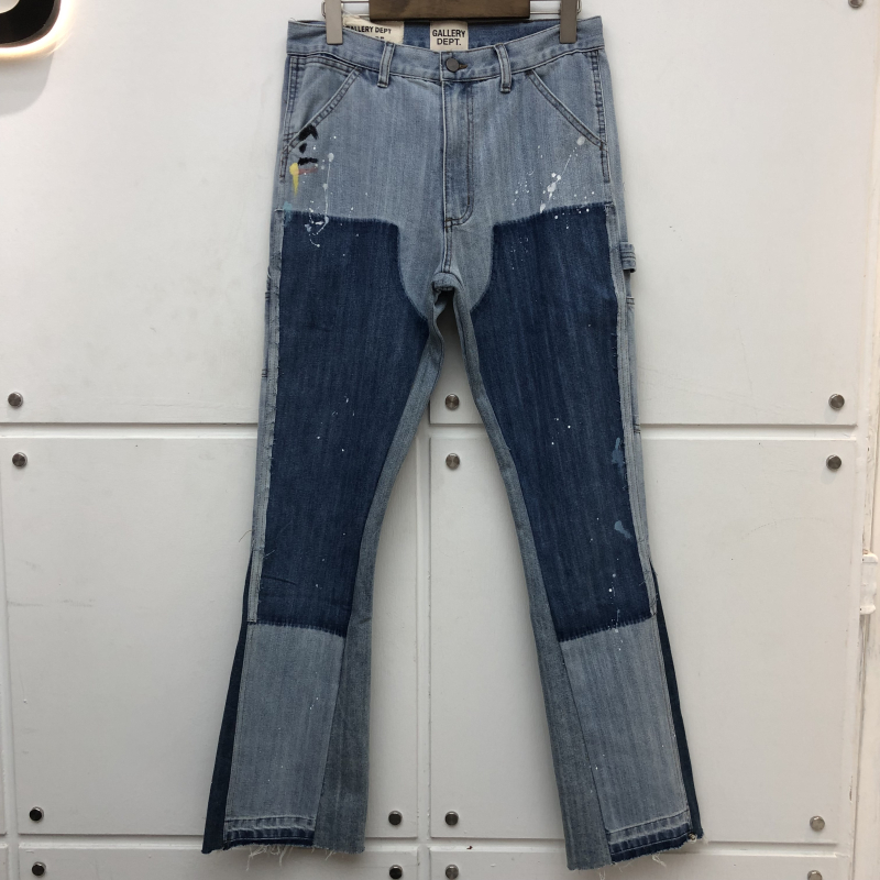 

Slim-fit Gallery Dept Stretch Denim Trousers Damage Hole Distressed Jean Cowboy Jean Pants Men baggy jeans men clothing