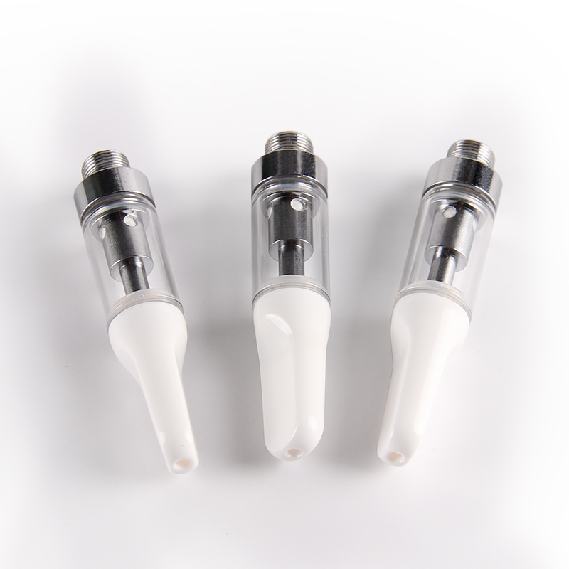 

TH205 disposable Vape pen Cartridges pyrex glass Tank 0.5/1.0ml Ceramic Coil Cartridges White Black mouthpiece 510 Thread Vape Carts