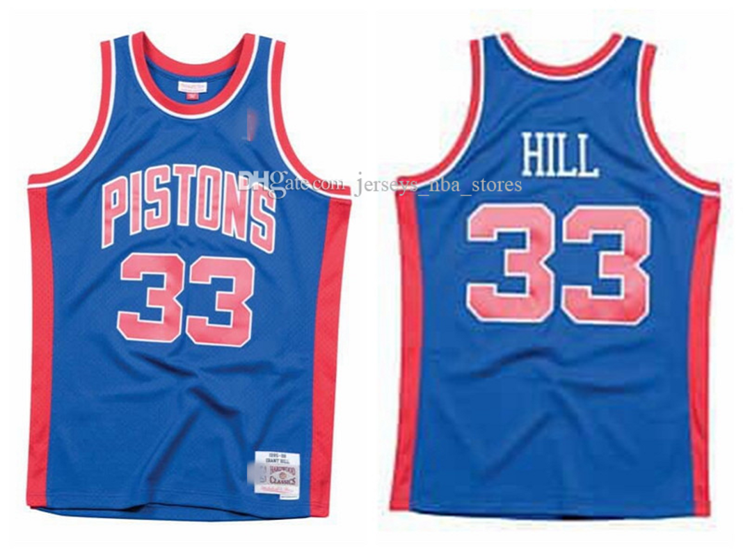 

Men Detroit Pistons Grant Hill Mitchell & Ness Road 1995-96 Authentic Jersey 01, Color1