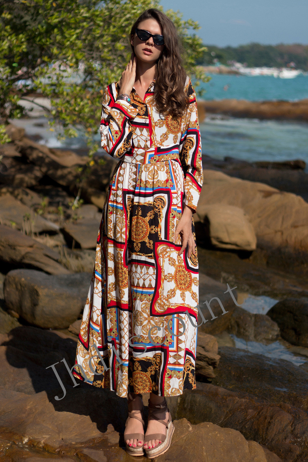long frock printed