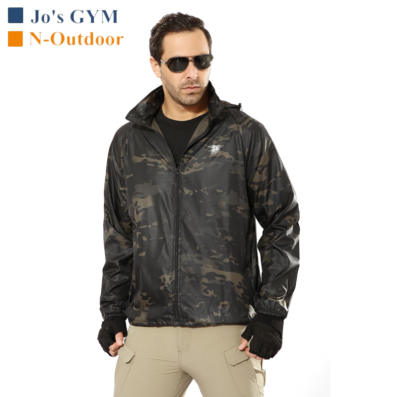 

Outdoor Thin Tactical Jacket Men Quick Dry Plus Size Waterproof Coats Windbreaker Hiking Climbing Fishing Sunscreen Jackets Male, Black