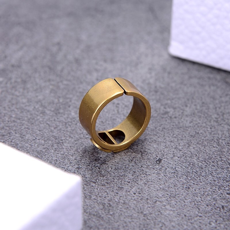 

Open Adjustable Size Ring for Woman Letter Shape Ring High Quality Brass Charm Ring Fashion Jewelry