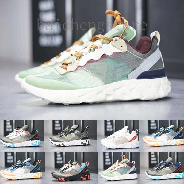 

Olive React element 87 55 mens running shoes Tour Yellow UNDERCOVER Camo Red men women Sail triple black white Taped Seams sports sneakers, Color 14