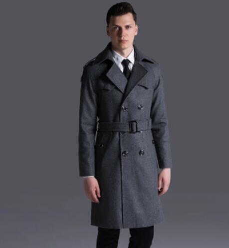 

6XL New Men' clothing fashion classic Loose woolen outerwear male raglan sleeve double breasted plus size woolen overcoat, Black