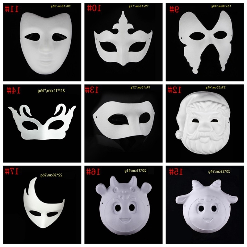 

Best DIY Mask Hand Painted Halloween White Face Masks Zorro Crown Butterfly Blank Paper Mask Masquerade Party Cosplay White Paper Mask