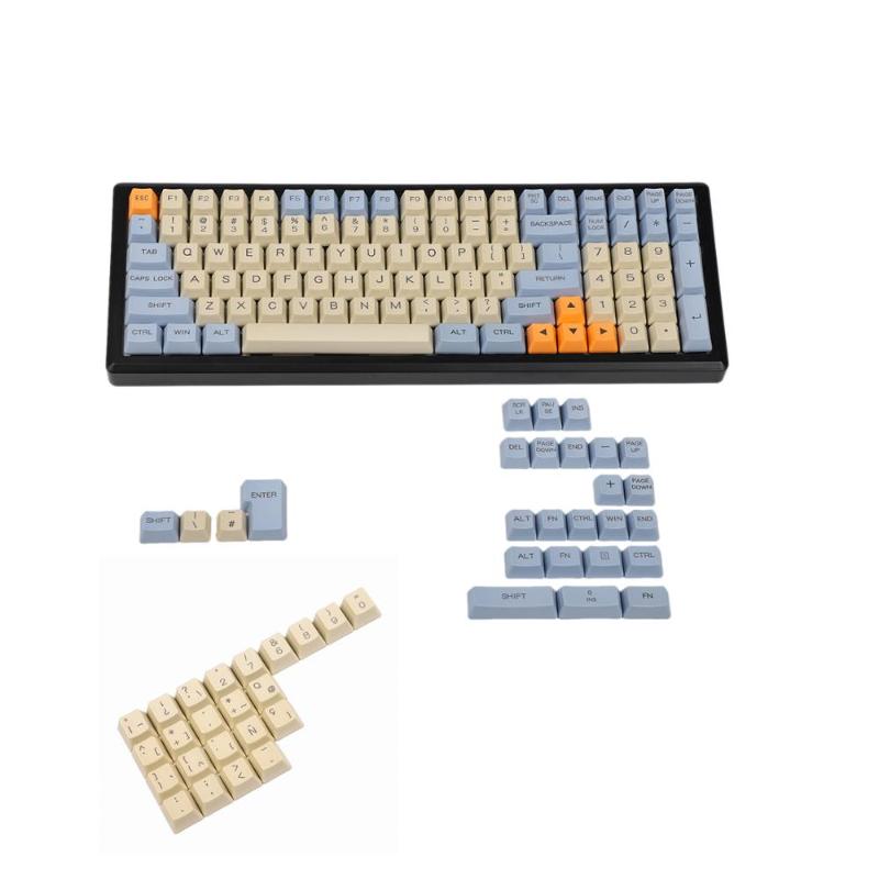 

YMDK Laser Etched UK Italian Spain German ISO OEM Profile Thick PBT Keycap For MX Mechanical Keyboard YMD96 KBD75 104 87 61