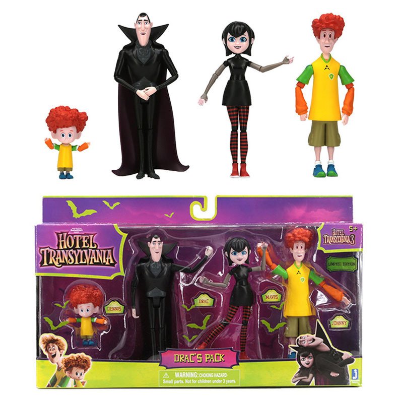 

Original Hotel Transylvania 3 Family Vacation Action Figure Toy Brinquedos Dracula Mavis Johnny Dennis Anime Figurals Dolls Gift LJ200924, No box package