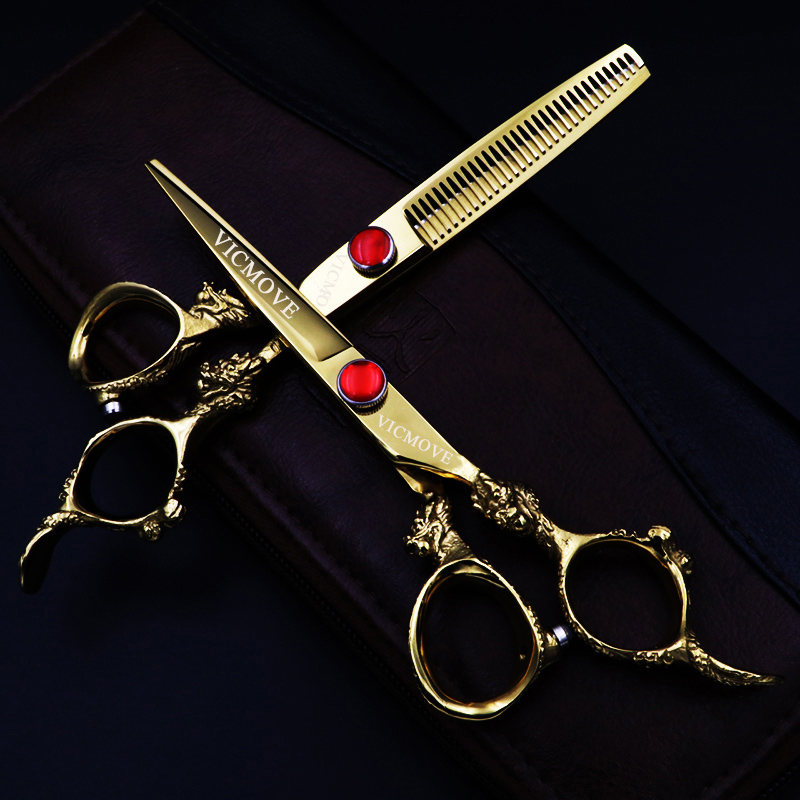 

Hair Scissors Japan 6 Inch Professional Hairdressing Set Cutting +Thinning Barber Shears Kit Salon Tools