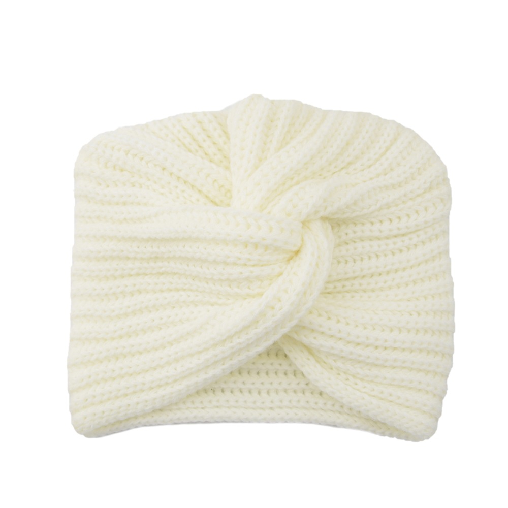 

Winter Knitted Skullcap Adult Casual Hip Hop Hat Women Men Acrylic Beanie Cap white