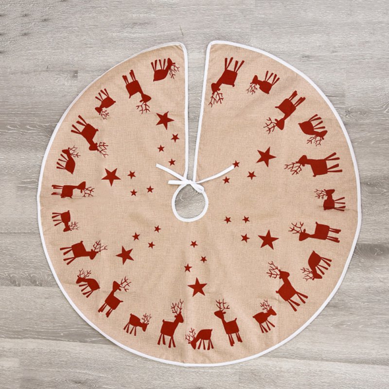 

Christmas Tree Decorations Creative Plaid Fabric Christmas Tree Skirt Courtyard Hotel Scene Supplies Black And White Plaid Edge.